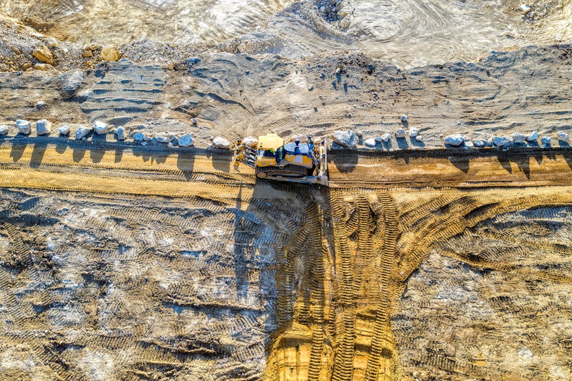 After: Ground level, site prepped